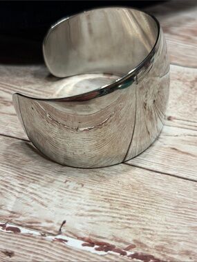 Vintage Park Lane Polished Silver Cuff Bracelet